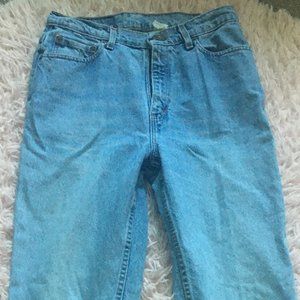 Womens Levis Mom Jeans Size 12 Long Tapered Fit